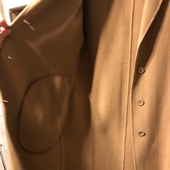 acne studios avalon wool and cashmere coat tan - Picture 3 of 8